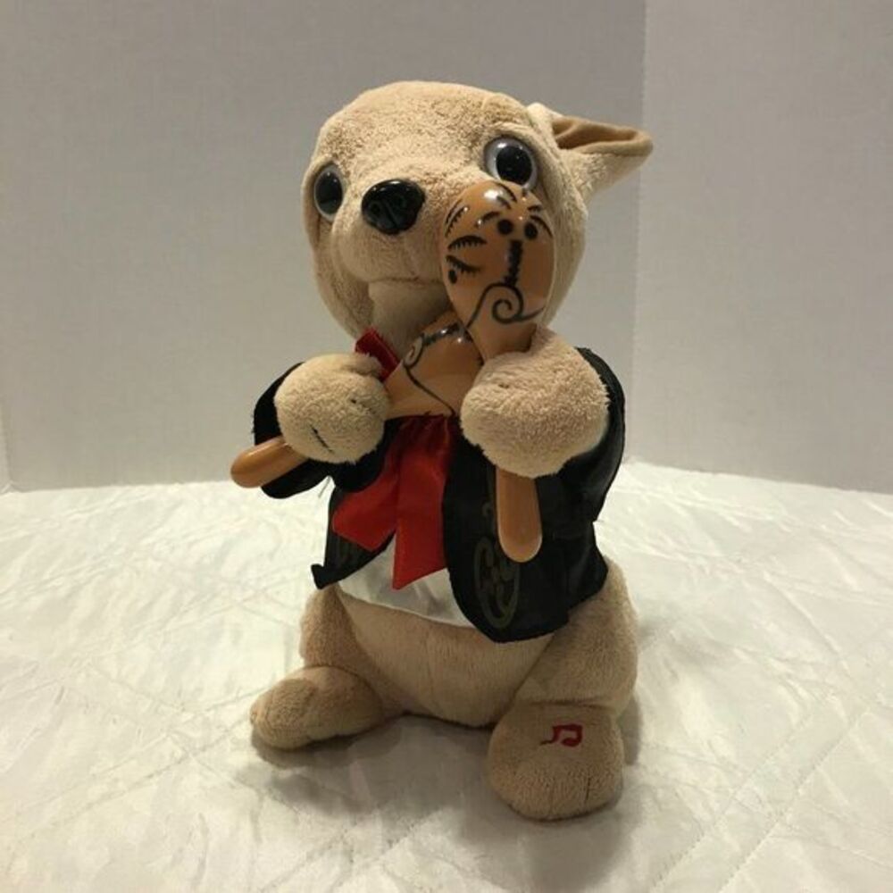 Cuddle Barn Plush Animated Chuey Bamba Dog ~ Plays "La‎ Bamba" with Maracas